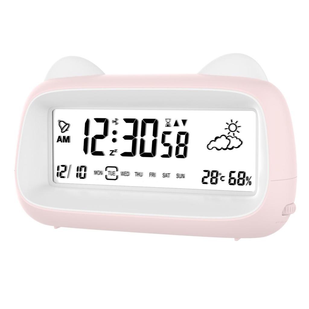 Smart Creative Cat Alarm Clock: Cute Multi-Functional Wake-Up Timer & Calendar with Transparent Design for Students