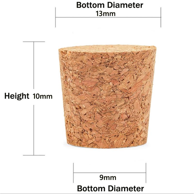 5-10 Stück Korkstopfen Flaschen Korkstopfen Holz Konische Korkstopfen Geeignet für Flaschen Bastelarbeiten und Weinflaschen 7