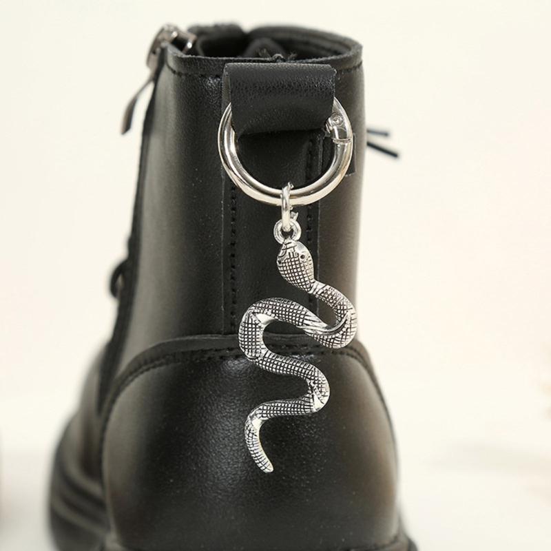 1Pair Tibetan Style Boot Shoe Charm Sophisticated Snake Shoe Pendant Dainty Keychain Charm Ornament Shoe Accessory