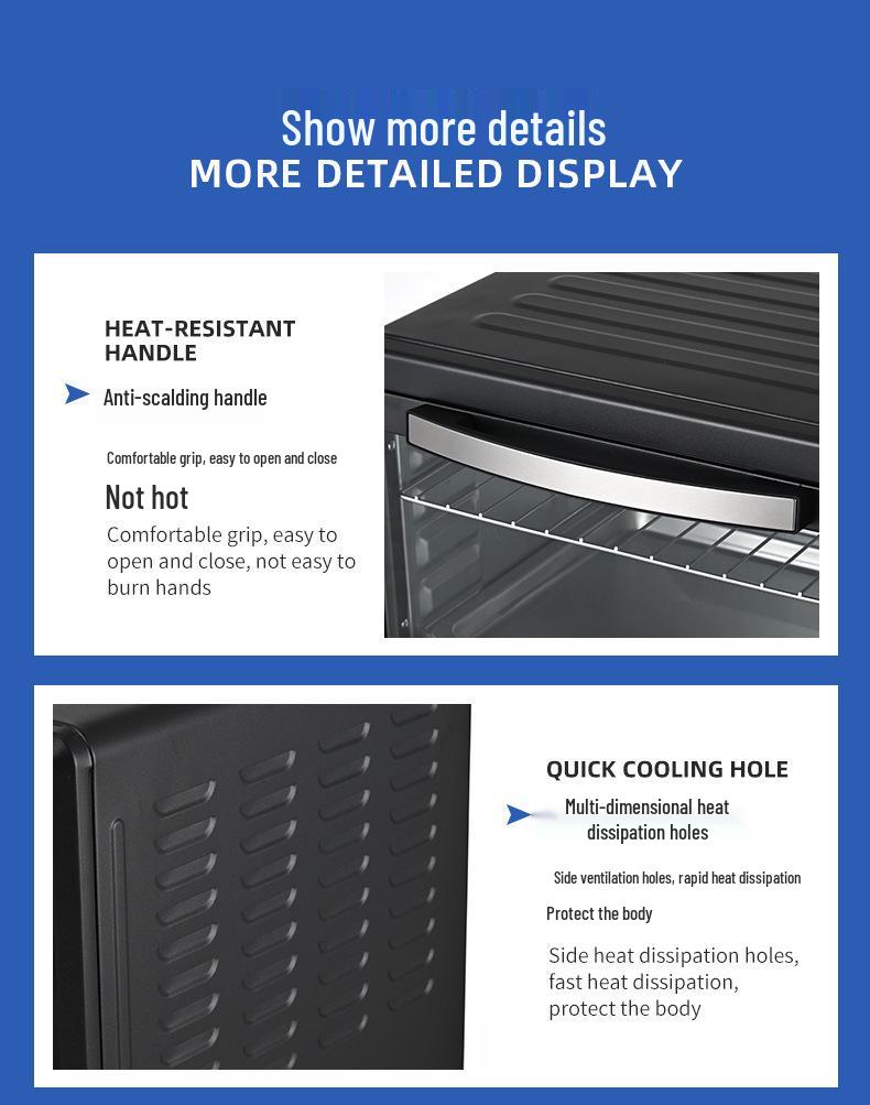 48L Multifunctional Electric Oven - 220V/110V, Large Capacity, Timer, for Household Baking (12L/22L)