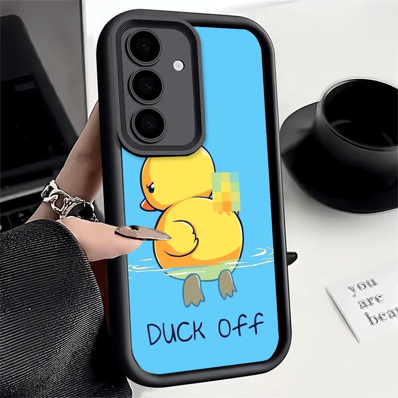 Phone Case for Samsung Galaxy S26 S25 Ultra S24 FE Funny Cute Cartoon Duck Shell S23 Plus S22 + S21 S20 5G Soft Silicone Funda
