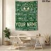 Name Custom Milwaukee Bucks Logo Wall Tapestry Aesthetic Wall Hanging Printed Fabric Blanket Decorative Tapestries for Bedroom Living Room Home Decor