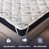 The White Stone Surmatelas respirant hauteur 5 cm | Correcteur de matelas ergonomique | Garnissage en ouate soft 