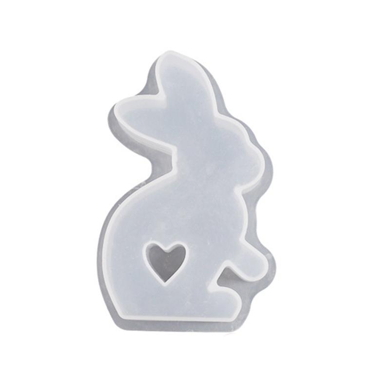 3D Heart Rabbit Silicone Mold DIY Animal Aromatherapy Candle Gypsum Soap Mold Home Decorations Exploy Resin Molud Craft
