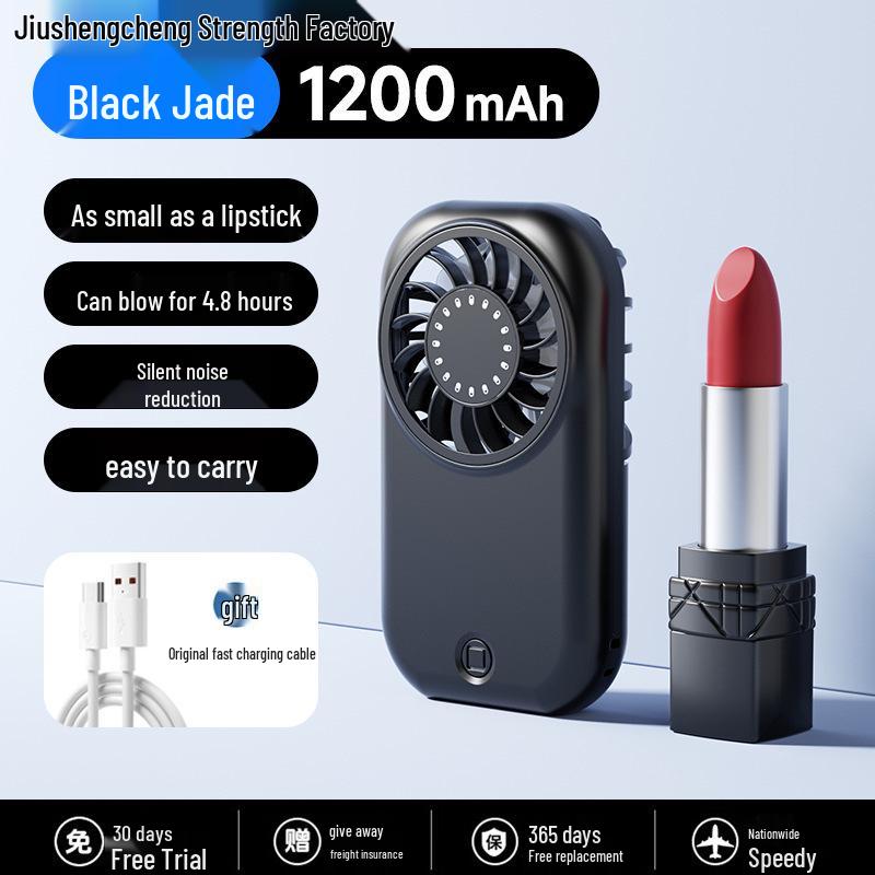 

Portable High-Speed Mini Handheld Fan with Strong Wind 20*52*93mm чорний