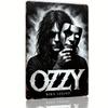 Ozzy Osborn Rock Legend Vintage Metal Sign    Tin Wall Art DualFaced Design with Mysterious Figure  Clown for Bars Cafes