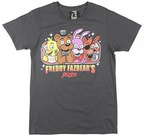 Five Nights at Freddy s Freddy Fazbear s Pizza Charcoal T-Shirt NWT XL, 2XL 3XL