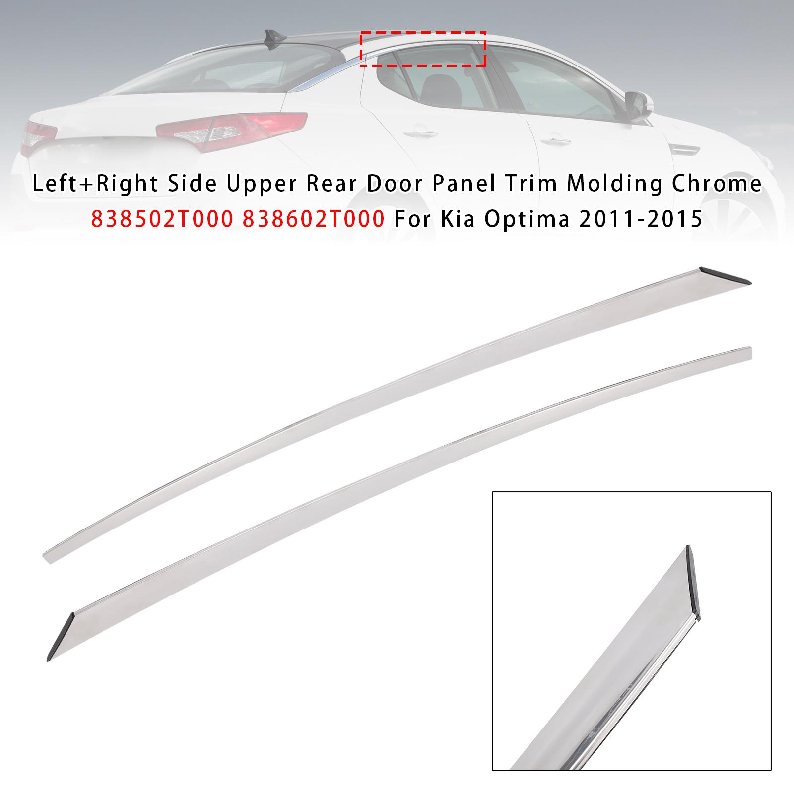 

Left+Right Upper Rear Door Panel Trim Molding For Kia Optima 2011-2015