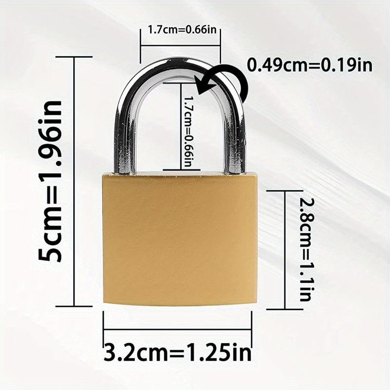 1PC Lock 32mm/0.96inch Padlock for Travel Bag, Gym Locker Padlock with Keys