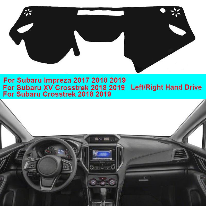 2 Layers Car Inner Dashboard Cover Dash Mat Carpet Cushion Cape For Subaru Impreza 2017 2018 Subaru XV Crosstrek 2018