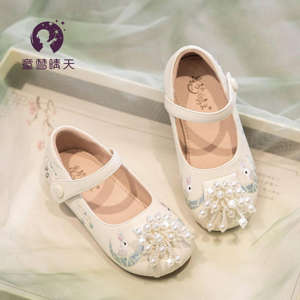 Children's Hanfu Shoes 2025 Spring Chinese Style Horse Skirt Girls' Shoes Women's Treasure Ancient Shoes Ancient Han Shoes