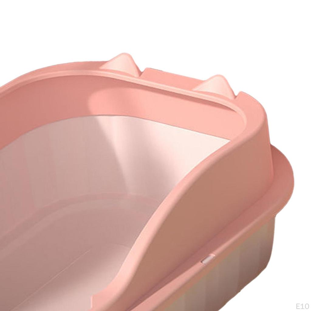 Cat Litter Box Open Top Pet Tray Easy to Clean Anti Splashing Pan Potty Toilet Bedpan