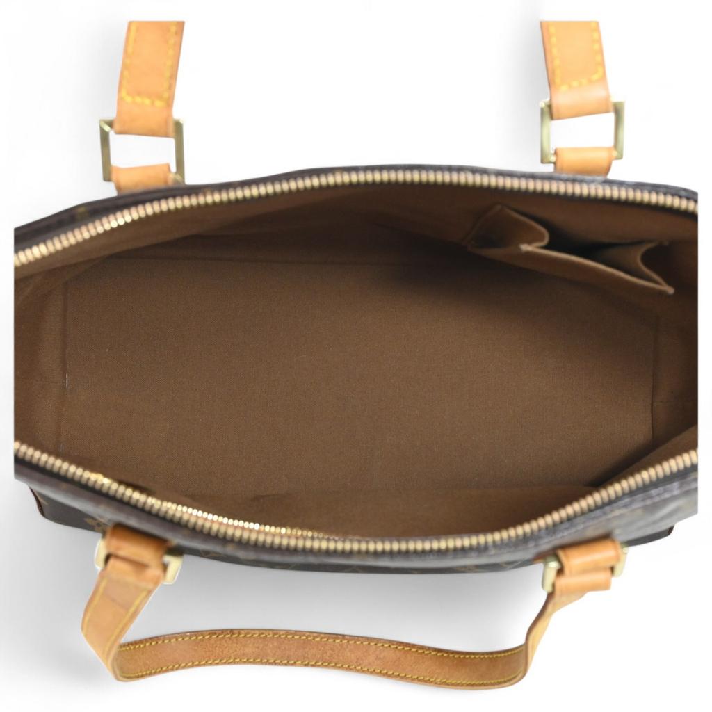 Auth LOUIS VUITTON Monogram Cabas Mezzo Tote Bag PVC Canvas lv5635cc