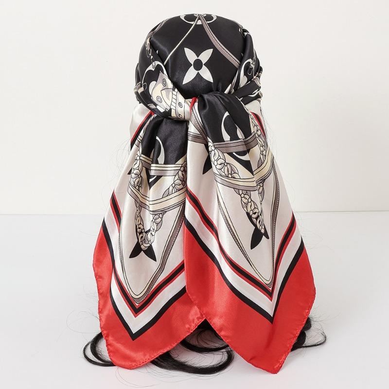 New cashew print silk scarf women's trend versatile shawl satin headscarf 90 square scarf scarf women