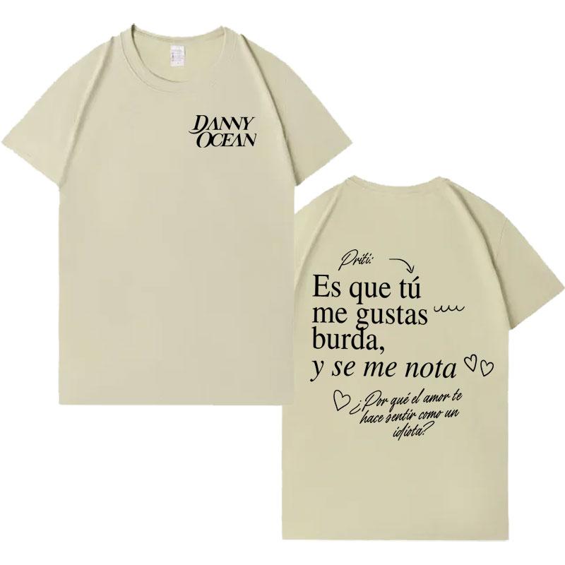 2025 Rapper Danny Ocean Reflexa Album High Quality Streetwear Pop Double Sided Graphic TShirts Mens Crewneck Y2K Tshirt Unisex