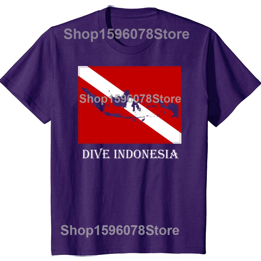 

Funny Dive Indonesia Graphic 100% Cotton T-shirts Men Women s Fashion Casual Tshirt Loose Oversized Streetwear T Shirt 4XL