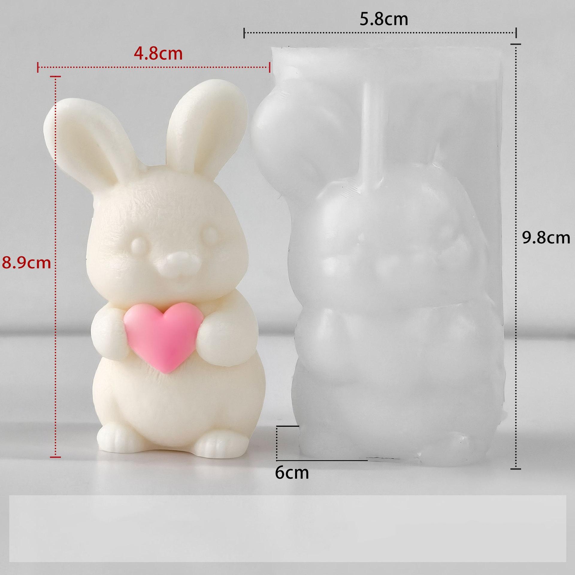 Easter Candle Mold Reusable Diy Scented Candle Mold Rabbit Silicone Candle Mold High Quality For Plaster Decorations Handmade