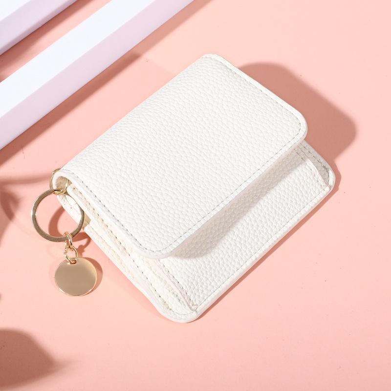 Vintage Solid Color Short Wallet, Credit Card Holder Portable Bifold Coin Purse, Women'S Credit Card Holder