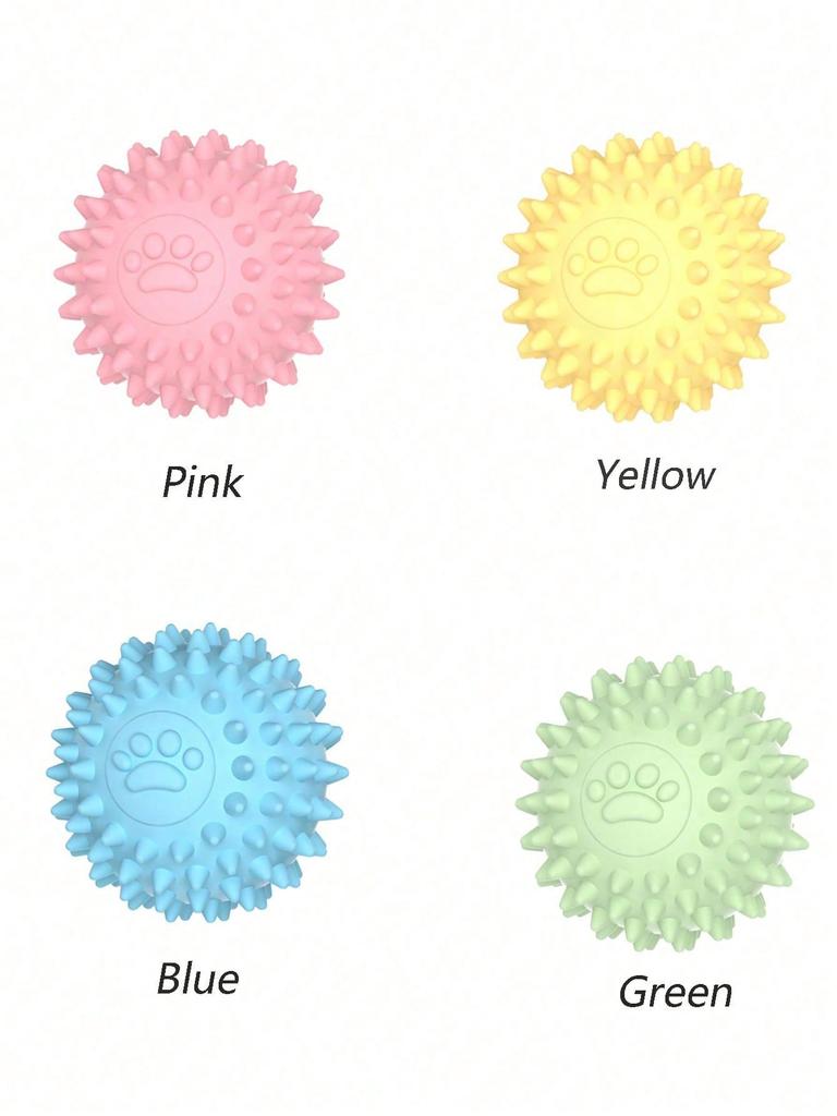 Dog Chewing Toy Interactive Rubber Ball for Small Large Dog Cat Pet Tooth Cleaning Indestructible Footprint Ball Pet Accessories
