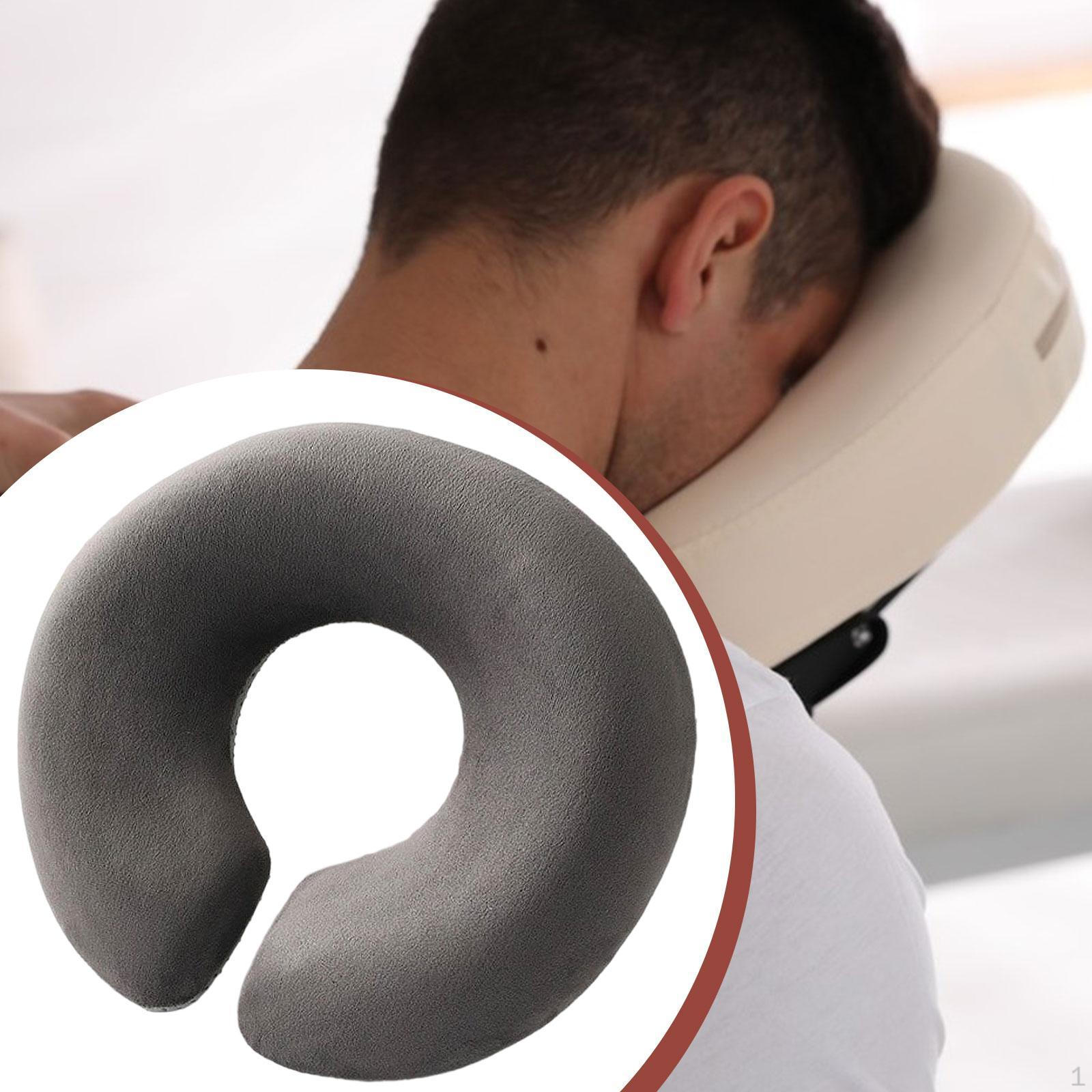 

Comfortable And Breathable Memory Foam Massage Pillow for Beauty Salons, Airplane, Relaxation темно-серого