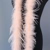 50G 2M Natural Pink Dyed Ostrich Feathers Boa Plumas for Shawl Scarf Ribbon Wedding Party Stage Sewing Dress Decoration Crafts