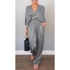 IHUASU Women's Fashion Casual Long Sleeve V Neck Pants Suits