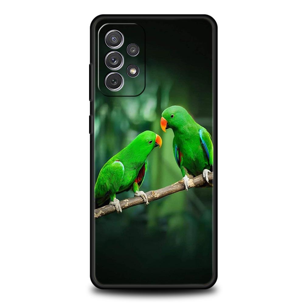 Parrot Bird Phone Case For Samsung Galaxy A17 A07 A55 A35 A25 A15 A05s A33 5G A31 A23 A21s A13 A41 A73 A53 A51 A71 A03s S10Cover