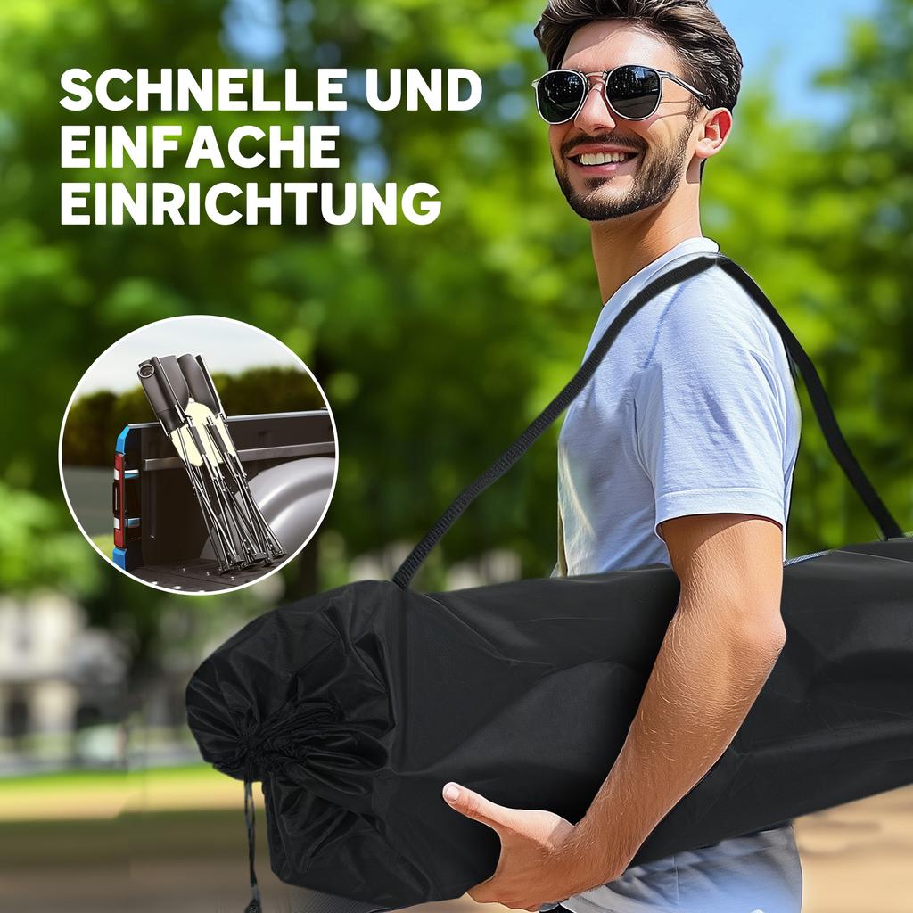 Folding Chair Foldable 2-Seater Camping Chair with Drink Holder Carry Bag Up To 250kg Load Capacity Khaki