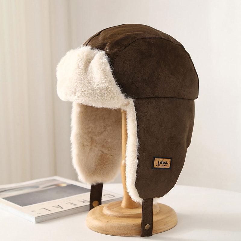 Lei Feng hat for men and women in winter thickened warm windproof and cold versatile ear protection hat Northeast outdoor cycling ski hat