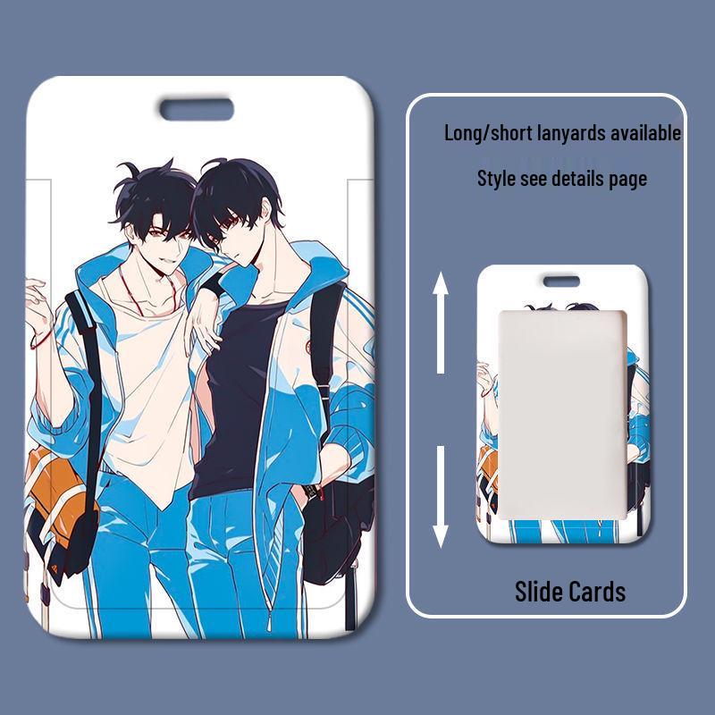 Cartoon Sliding Cover ID & Badge Holder for Students