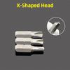 X Shape Screwdriver Bits C1 C2 C3 Special Head Screw Driver Bit 1/4” Hex Shank 25mm Repair Electric Drill Hand Tools Accessories