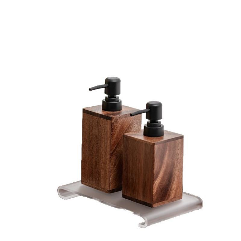 Luxury Wooden Soap Dispenser Hand Sanitizer & Lotion Bathroom Accessory - For Home & TravelSoap Bar Dispenser