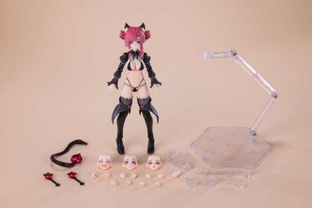 EXSSRION Apprentice Witch Hoshikawa Neko Scale and Alloy Painted Movable Figure [Red] 1/12 PVC, ABS, POM,
