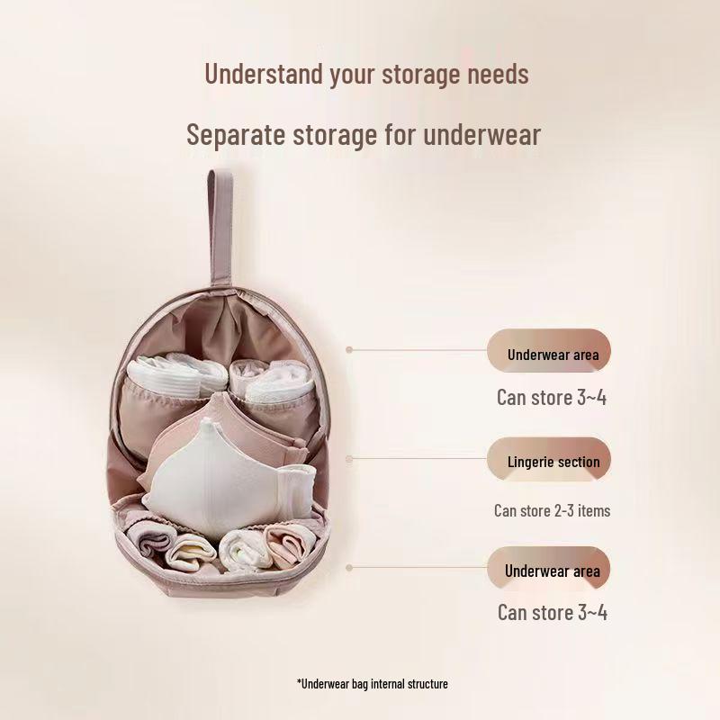 Portable Waterproof Underwear and Socks Organizer Bag for Travel