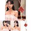 Elegant 2021 Fashionable Rotating Four Leaf Clover Necklace With Gemstone Accents