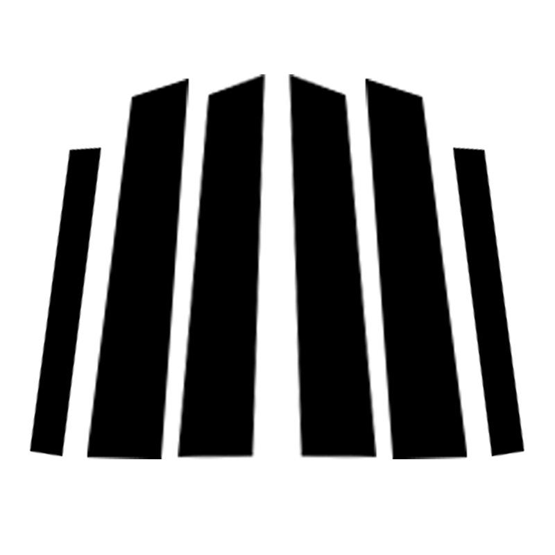 

6 шт. автомобильные окна, двери, колонны, BC, отделка стойки, глянцевые черные наклейки для ПК, аксессуары, подходят для GMC Acadia 2017-2023