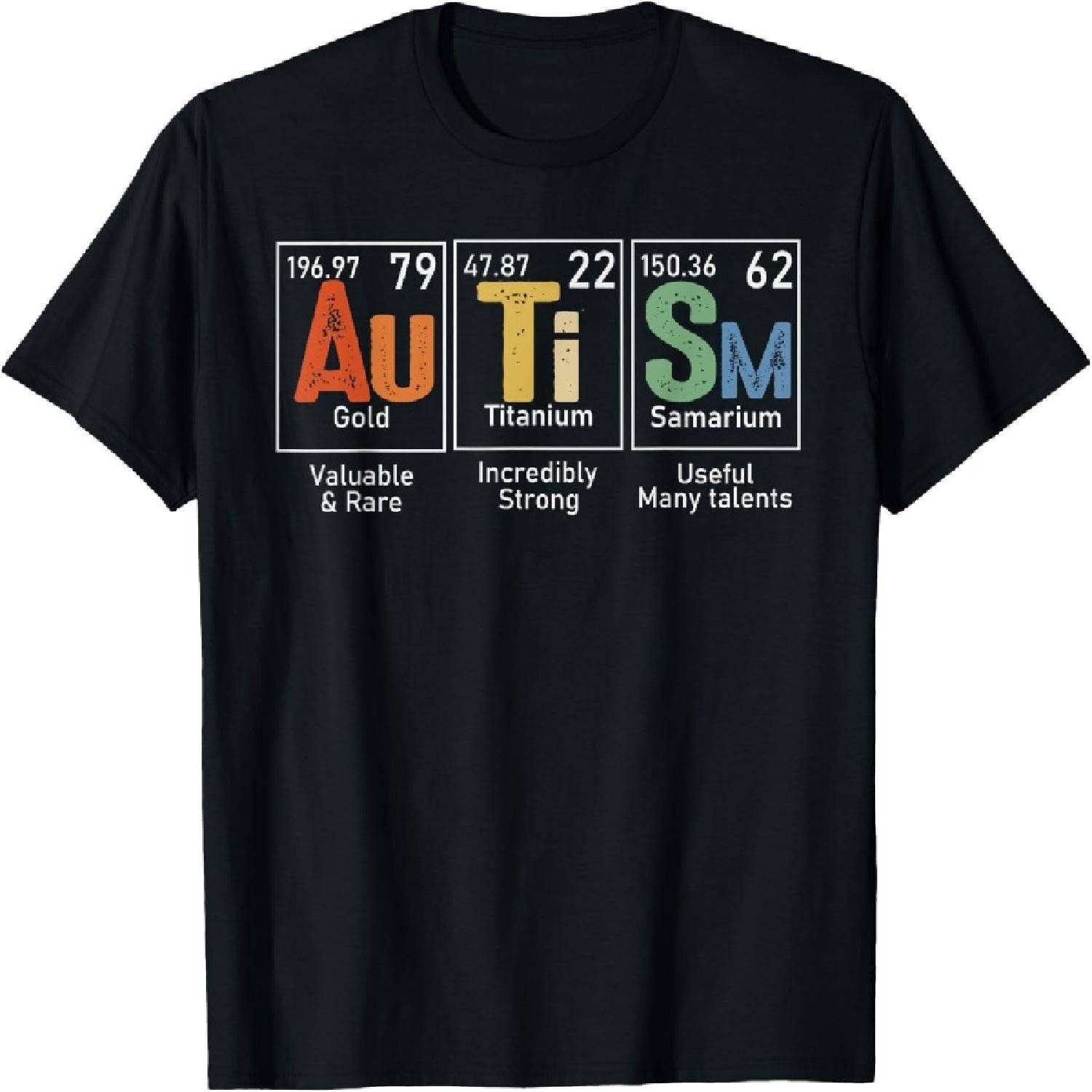Autism Awareness Month Periodic Table Elements T-Shirt S