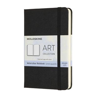 Moleskine Art Collection Watercolor Hard Pocket Black ARTMM805 Notebook, Cover, Size,