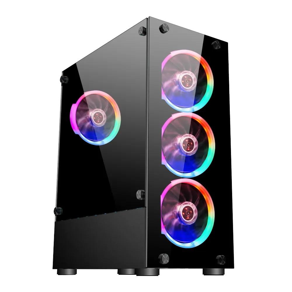 

Корпус системного блока 1stplayer V2-a-4r1 Fire Dancing V2-a Atx из закаленного стекла 4x 120 мм светодиодных вентилятора Inc V2-a-4r1