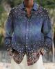 Camisa de Manga Larga con Estampado Floral, Elegante Camisa Casual de Botones para el Uso Diario