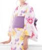 [KYOETSU] [Kyoetsu] Heiko Obi (Wrinkled, 34cm) - Suitable for Yukata (Adult Women's) (26. Purple)