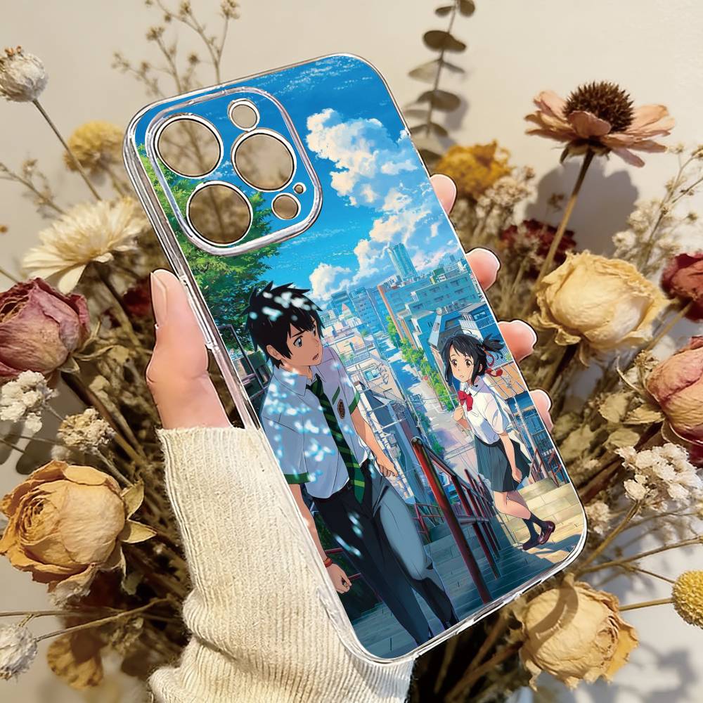 

Your Name Phone Case For iPhone 17 16 15 14 13 12 11 Mini Pro Max Plus Transparent Cover iPhone16pro