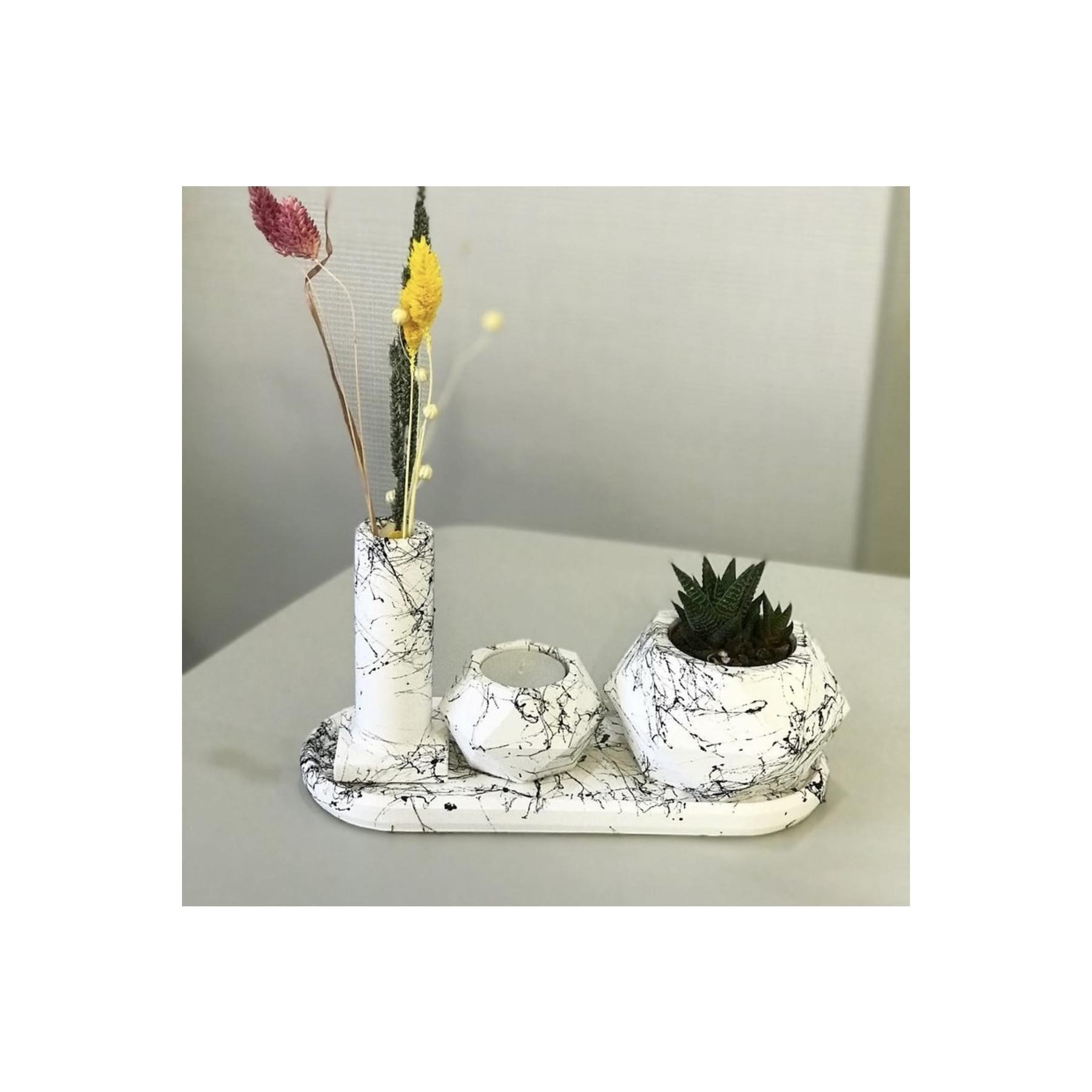 

FLQUE Concrete Tray Цветочный горшок Подсвечник и набор подсвечников