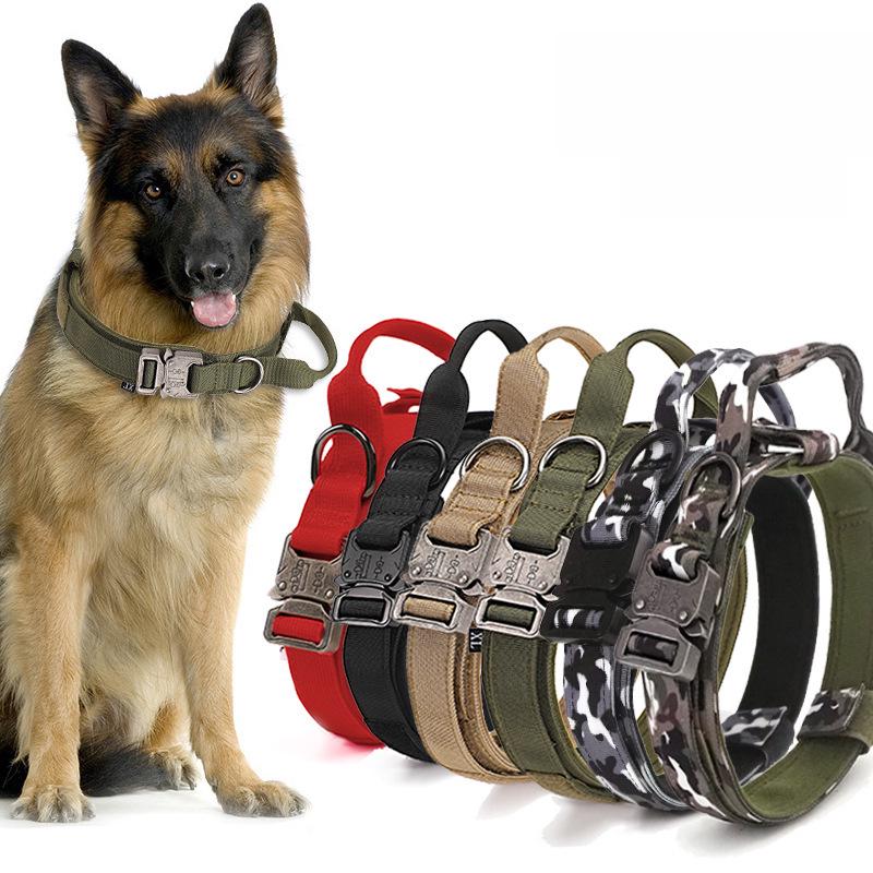 

Cross-Border Tactical Military Dog Collar for Medium & Large Dogs - Thickened Nylon for Training & Traction M (14-25kg)