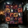 Vintage Blanket - Suitable for Sofa, Bed, And Travel - Soft And Comfortable Flannel Blanket with Pumpkin, Spider Web, And Bat Pattern Decorations - Li
