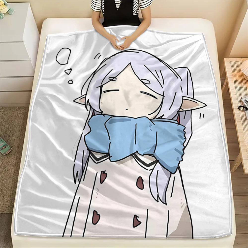 

1PC Frieren Beyond Journey s End Print Flannel Blanket, High quality All Seasons, Home Decor, Warmth and Comfort, Perfect for Christmas Gifts 80cm x 120cm