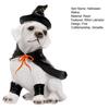 Halloween Labrador Puppy Statue Resin Witch Dog Figurine with Hat Cape Spooky Pet Sculpture Home Garden Decor