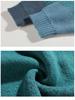 Men’s Retro Gradient Color Block Sweater - Autumn/Winter Loose Knit Pullover
