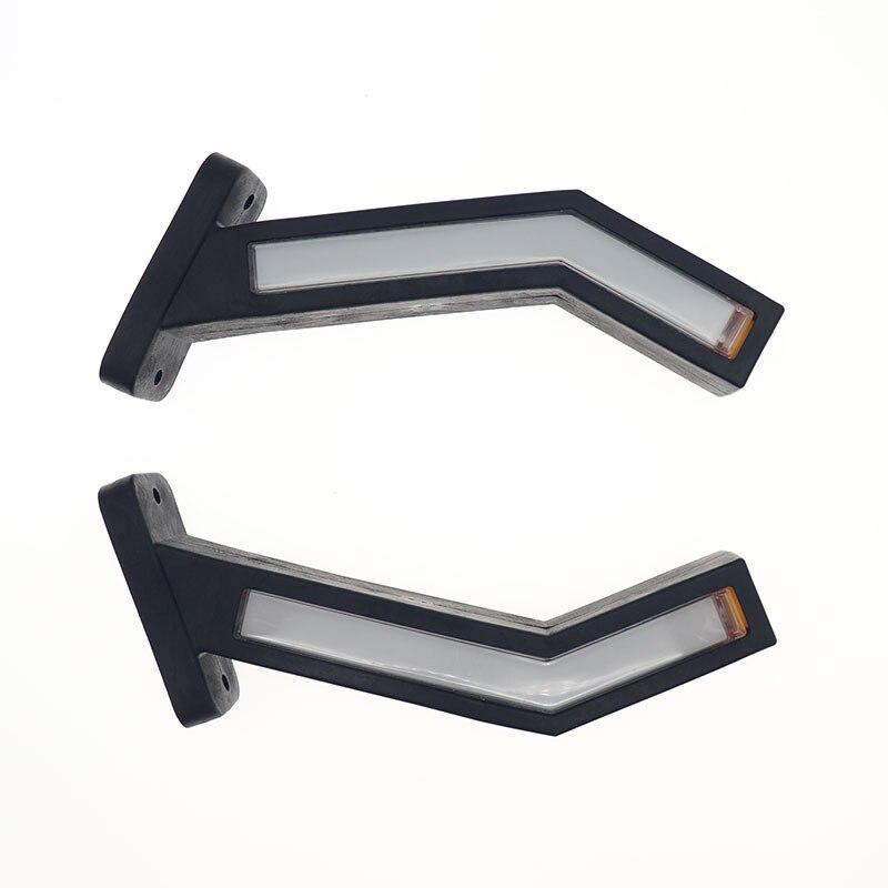 Universal 2 Stück LED Neon Stiel Seitenmarkierungsleuchte 12V 24V LKW Anhänger Positionsleuchte Wasserdicht Bernstein Rot Weiß