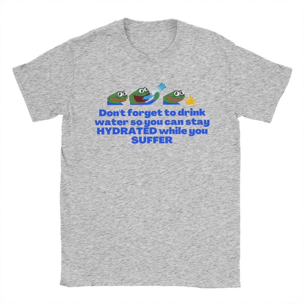 Herren Bleib Hydriert P-pepe Frosch T-Shirts Reiner Baumwolle Tops Lässig Kurzarm Rundhals T-Shirts Erwachsenen T-Shirt